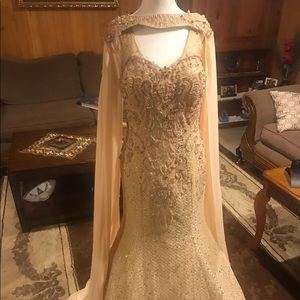 Beautiful golden evening dress